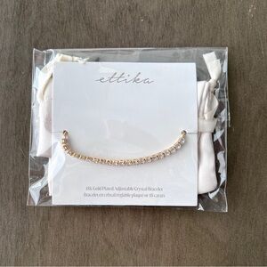 Etikka 18k gold plated crystal bracelet NEW